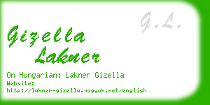 gizella lakner business card